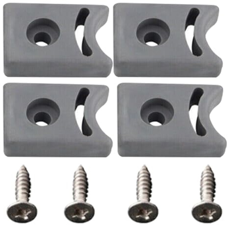 Shower Door Stopper with Screw 4 Sets Pre-drilled Replacement Sliding Door Stopper Protective Anti-Collision Block Shower Accessories | Rubber Stop