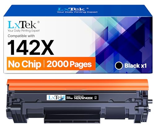 LxTek 142X 142A Toner W1420X W1420A Kompatibel Schwarz für HP 142A 142X für HP LaserJet MFP M140w Toner für LaserJet M110w M110w M110 M139w M139 M140w M140 (Kein Chip, Schwarz, 2000 Seiten)