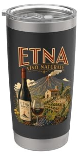 Etna Rosso Vino Naturale Vintage Italian Wine Region Stainless Steel Insulated Tumbler