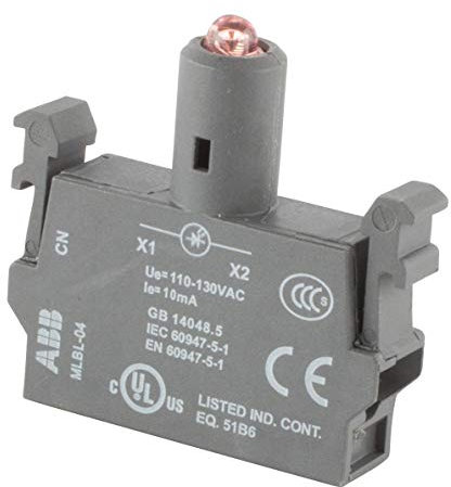 ABB MLBL LED-Block Anzeigenblock LED Rot beleuchtet, 110 → 130V, Schraubanschluss