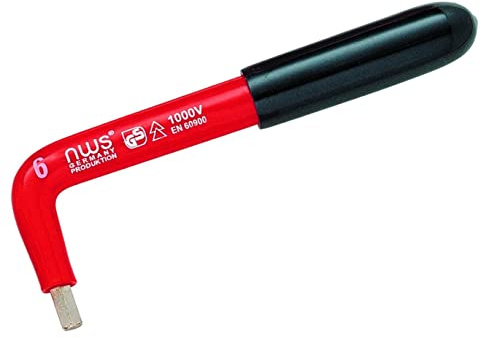 NWS 2018-8-150 Number 2018 Angled Screwdriver, Black/Red, 8 x 150 mm