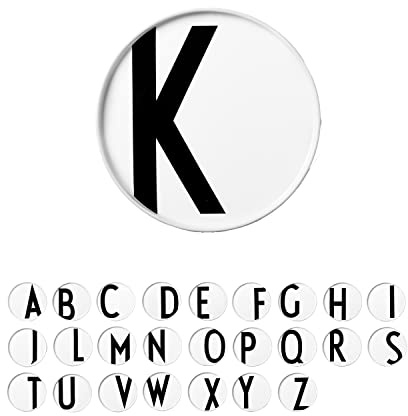 Design Letters Buchstaben Teller Weiß (A-Z) | Weihnachtsdeko, Weihnachtsgeschenke für Frauen, Männer | Tisch deko | Porzellan Geschirr, Snackteller, Weihnachtsteller | Kuchenteller, Deko Teller