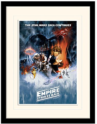 Star Wars Wandbild Empire Strikes Back Episode V Poster mit Rahmen 44,5x35x1,5cm