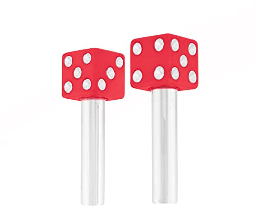 United Pacific 70040 High Impact Plastic Construction Dice Door Lock Knobs for Classic & Vintage Cars/Trucks, 10-32 Thread - Red/White (Pack of 2)