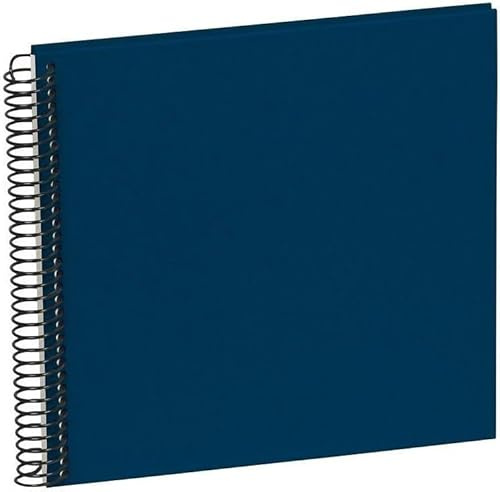 Semikolon 353030 Spiral Album Piccolino - 17 x 17 cm - Fotoalbum, 20 Seiten cremeweiß, Spiral-Fotobuch, marine blau