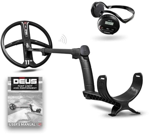 XP Metal Detectors Deus - Weatherproof and Fully Wireless, Ideal for Treasure and relic Hunting - 11” X35 Coil (35 Frequencies), Remote Control, WS4 Headphones, S-Telescopic Stem (DEUS-28X35WS4E)