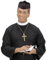 NET TOYS Priester Hut Pfarrer Kappe Geistlicher Kopfbedeckung Priesterhut Kirche Religion Faschingshut Filzhut Accessoire Mottoparty Karneval Kostüm Zubehör