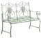 CLP Gartenbank Punjab, lackiertes Eisen, antik, Landhaus-Stil, Nostalgie, ca. 120 x 50 cm, Farbe:antik-grün