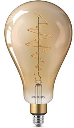 Philips LEDclassic Lampe Giant Gold, Vintage Retro-Design ersetzt 40W, E27, Flame, warmweiß (2000 Kelvin), 470 Lumen, Kolben, Dekolampe