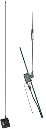 Tram 1191 50-Watt Pretuned Dual-Band 144MHz to 148MHz VHF/440MHz to 450MHz UHF Amateur Radio Antenna Kit with Glass Mount and Cable