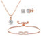 Philip Jones Rose Gold Plated Infinity Friendship Set Created with Zircondia® Crystals