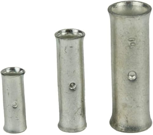 UKCable-Ties Copper Tube Butt Connectors Terminals Straight Joiner Crimp/Solder (5, 10mm²)
