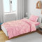 K&A® Pintuck Pinch Pleat Single Duvet Cover Set with Zipper Closure including Pillowcase – Ultrasoft Brushed Microfiber – Easy Care & Machine Washable (Pink - 137x200)