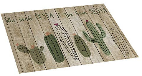 STOR PLANET Cactus Tappeto in Vinile, PVC, 45 x 75 cm