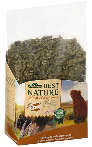 Dehner Best Nature Nagerfutter Adult, Meerschweinchenfutter Pellets, 3 kg