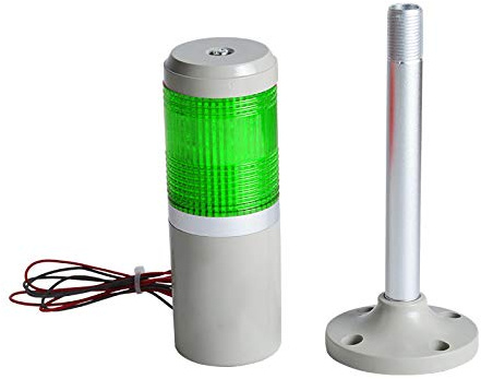 Vogueing Tool 220V Luz de advertencia LED verde normalmente brillante Luz de baliza de alarma silenciosa para área automotriz, de trabajo y residencial