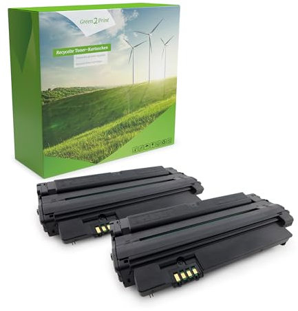 Green2Print Hochleistungstoner Doppelpack, 2 Kartuschen 2X 3300 Seiten ersetzt HP-Samsung SU758A, Samsung MLT-D1052-ELS, MLT-D1052L, 1052L passend für Samsung ML1910, ML1915, ML2525W, ML2525, ML2