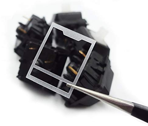 ZugGear DUROCK Switch-Folie für Cherry MX kompatible mechanische Tastaturschalter, 0,15 mm HTV+PC, weiche doppellagige Tastaturschalterfolie (120 Stück)
