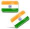 SkinoEu® 2 x 3D Aufkleber Indien Flagge Indische Fahne F 196