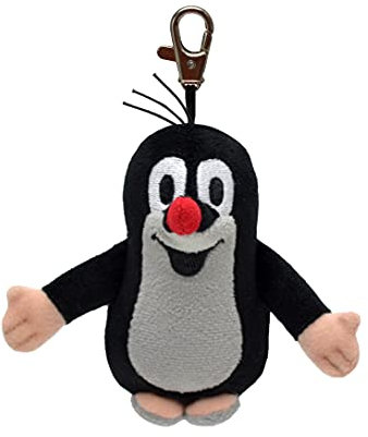 Schlüsselanhänger Schlüsselring 10 cm Original Der Kleine Maulwurf Schwarzes klassisches Design Schlüsselbund Kuscheltieranhänger Anhänger für Kinder