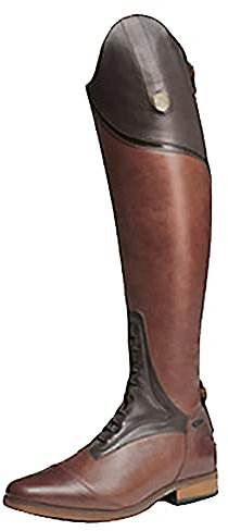 Stivali da equitazione da donna in pelle al ginocchio Stivali da equitazione vintage stivali alti a punta tacco basso equestre stivali, Marrone, 39.5 EU
