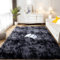 linyingdian Hochflor Teppich wohnzimmerteppich Langflor - Teppiche für Wohnzimmer flauschig Shaggy Schlafzimmer Bettvorleger Outdoor Carpet. (Dunkelgrau, 120x200cm)