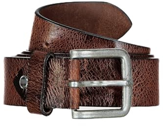 JP 1880 Herren große Größen Übergrößen Menswear L-8XL Leder-Gürtel, Metall-Schließe, 4cm breit braun 150 720973330-150