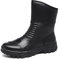 Lfzhjzc Motocicletta Moda Cross-Country Stivali in Pelle a Prova di Acqua Sport motoristici Motocross Dirt Biker Boot Scarpe protettive per Stivali (Color : Black, Size : 35 EU)