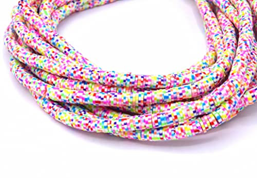 1 chapelet de perles heishi en polymère de ~40cm Créatistshop - Perles pour bracelet et collier fabrication de bijoux (pixels multicolor)