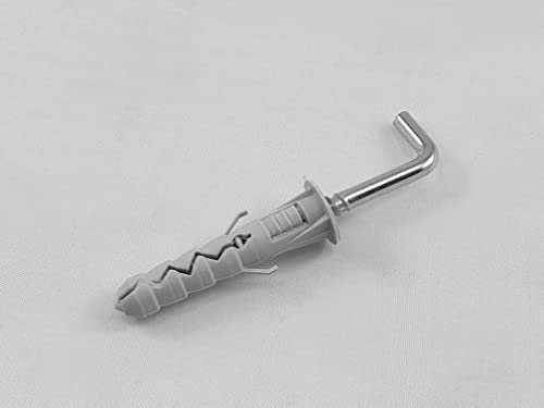 Lot de 1000 crochets en L 45 x 14 mm avec chevilles assorties