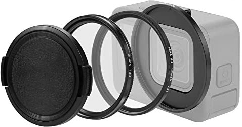 PULUZ 52mm CPL + UV Objektivfilter mit Adapterring für GoPro HERO12 Black /11 Black /11 Black Mini /10 Black /9 Black