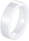 Ring Für Männer, Keramik 6MM einfaches Band Herren Ring Weiß, Größe 62 (19.7)