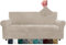 XINEAGE Samt Sofaüberzug 3 Sitzer, Stretch Sofa überzug für Wohnzimmer, Dicke Weiche Sofaüberwurf, Rutschfester Sofa Cover für Hunde, Haustiere (3 Sitzer, Khaki)