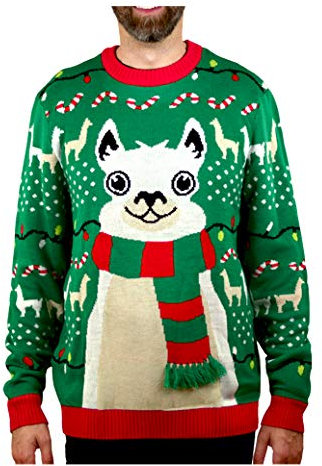 Shirtgeil Ugly Christmas Sweater - Weihnachten Lama Weihnachtspullover Familie Sweater Medium Multicolor
