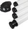 SOTECH 4 pièces Pieds de table Hauteur 710 mm Ø 76/80 mm acier surface blanche charge maximale 300 kg (75 kg par pièce) avec réglage en hauteur 32 mm