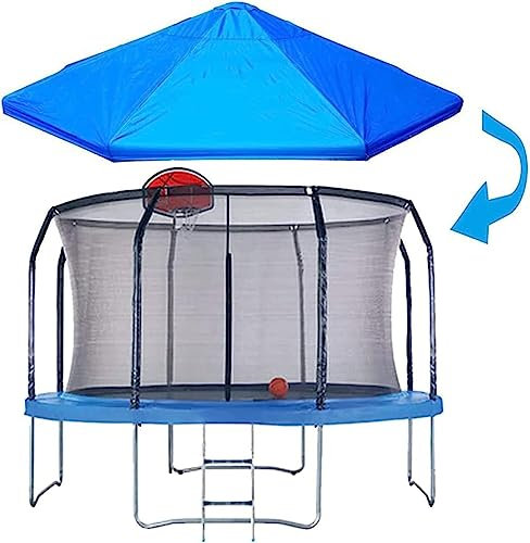 Trampolin-Überdachung für den Außenbereich, 3 m, für Sonne und Regen und Schnee, Hinterhof-Trampolin-Zelt, Schatten mit gerahmtem Baldachin.