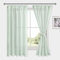 DWCN Voile Vorhänge mit Kräuselband Leinenoptik 2 Stücke Halbtransparent Vorhänge für Wohnzimmer,Durchsichtige Gardinen, Grün, 175x140cm (Höhe x Breite)