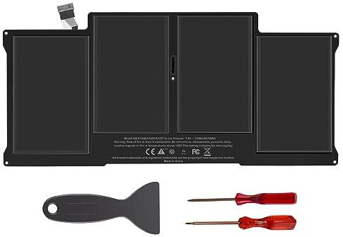 A1405 Wiederaufladbar Laptop Akku für MacBook Air 13 Zoll A1369 A1496 A1377 A1466 (2017, Anfang 2015, Anfang 2014, Mitte 2013, Mitte 2012, Mitte 2011 und Ende 2010 Version) [7.6V 55Wh]