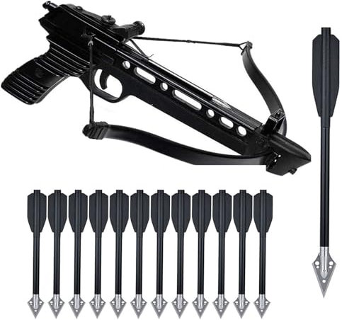 MIWEITOO Mejore su Experiencia con Ballesta con Flechas de Pernos de Ballesta de Aluminio de 6,3 Pulgadas, Paquete de 24 for práctica de Tiro y Caza Menor (Color : Red+Black)