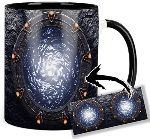 Stargate SG-1 SG1 Tasse Innen & Henkel Schwarz Keramikbecher Mug