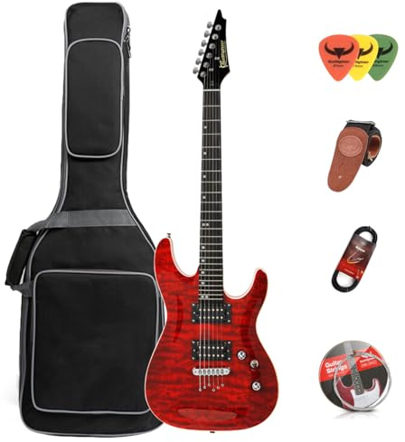 E-Gitarre Anfänger Anfänger Erwachsene Praxis E-Gitarre Advanced Performance Set Professionelle Klasse D170 (Rot)