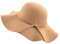 Punctualgood Frauen breite Krempe Schlapphut warme Wolle Filz Bowler Fedora Hut Schlapphut Strand Faltbare Kappe Kamel, CAMEL, Einheitsgröße
