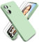 Ikziwreo - Funda para Xiaomi Redmi 13C / Xiaomi Poco C65, con 2 Pack Protector de Pantalla de Vidrio Templado, Carcasa de Silicona Suave Ultrafina, a Prueba de Golpes y Caídas - Verde Matcha