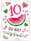 Minkocards 10 Einladungskarten zum 10. Kindergeburtstag Mädchen Wassermelone Einladung zehnte Geburtstag Mädchengeburtstag Geburtstagseinladungen