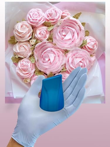 lrsweetdesign Tüllen, Rosen für Spritzbeutel 3x Set, XXL 4cm 3cm 2cm Durchmesser, Keksausstecher