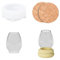 BOOWAN NICOLE Moule en silicone pour bougie chauffe-plat avec couvercle en verre coupe-vent, moule en silicone pour bougie chauffe-plat Jesmonite, béton, ciment fait à la main, décoration d'intérieur