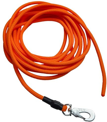 Schleppleine mit oder ohne Handschlaufe | Signalorange | rund, 6/7mm | 3-50m | Kunststoff/schwimmfähig (ohne Handschlaufe, 10 m, schwimmfähig)