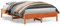 vidaXL Massivholzbett, Holzbett Bett für Schlafzimmer, Bettgestell Bettrahmen mit Lattenrost, Doppelbett Schlafzimmerbett, Wachsbraun 150x200cm Kiefer