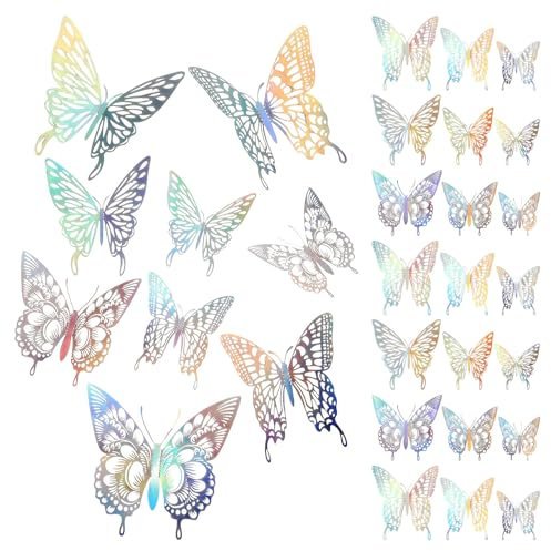 Toyvian Schmetterling Dekorationen Aufkleber 3d Schmetterling Aufkleber Set Für Dekorationen
