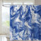 FAIRYGATE Duschvorhang 180x180 Weiß und Blau Marmor Modern Abstrakt Duschvorhänge Anti Schimmel Wasserdicht Polyester Stoff Waschbar Bad Vorhäng für Badzimmer mit 12 Haken B9009
